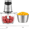 MEGAWISE Electric Food Chopper, 2 Bowls 4‑Layer Blade for Kitchen Vegetable