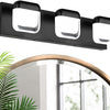 MEGAWISE 3-Light LED Vanity Light, 20 Inch Bathroom Mirror Light, Black