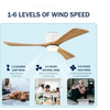 MEGAWISE Low Profile Ceiling Fan with Light, Flush Mount for Bedroom