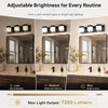 MEGAWISE 3-Light LED Vanity Light, 20 Inch Bathroom Mirror Light, Black