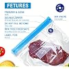 MEGAWISE Reusable Vacuum Sealer Bags, 1.4L Sous Vide Bags with Valve, 58PCS
