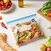MEGAWISE Reusable Vacuum Sealer Bags, 1.4L Sous Vide Bags with Valve, 58PCS