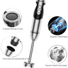 MEGAWISE 3-in-1 Immersion Hand Blender, 12 Speeds, Titanium Blades, Black