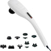 MEGAWISE Handheld Deep Tissue Massager Percussion Therapy for Back, Neck, Shoulders, Legs & Full Body,5 Speed & Mode Options, Corded 6ft, Ergonomic Grip, Multi-Node Massage (Pearl White)