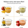 MEGAWISE Electric Food Chopper, 2 Bowls 4‑Layer Blade for Kitchen Vegetable