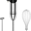 MEGAWISE 3-in-1 Immersion Hand Blender, 12 Speeds, Titanium Blades, Black
