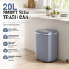 MEGAWISE 5.3 Gal Touchless Trash Can, Motion Sensor Bin for Home