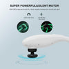 MEGAWISE Cordless Handheld Back Massager w/Rechargeable 3200mAh Battery, 5 Speed and 5 +2 Massage Nodes with Hard, Medium and 2 Soft Silicone Nodes; Massage While Moving Around (Pearl White)