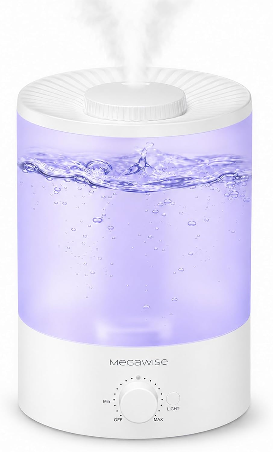 MegaWise Ultrasonic Cool Mist Humidifier | Quiet Operation, Top Fill, Auto Shut-Off | Ideal for Bedroom, Baby Room, and Plants (3.5 L)