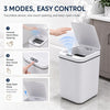 MEGAWISE 4 Gallon Smart Trash Can, Touchless Motion Sensor Garbage Can with Lid, Automatic Battery Powered Waste Bin, Slim Bathroom Trash Can for Bedroom, Office & Kitchen, Black