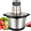 MEGAWISE 500W Electric Food Chopper & Meat Grinder, Stainless Steel Blades, Large Capacity Mincer for Meat, Vegetables & Nuts (5L Stainless Steel Bowls)