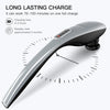 MEGAWISE Portable Deep Tissue Massager – Cordless Handheld Device for Full Body Relaxation – Back, Neck, Shoulder & Leg Use (Silver)