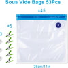 MEGAWISE Reusable Sous Vide Bags, BPA-Free Cooking Bags for Meal Prep
