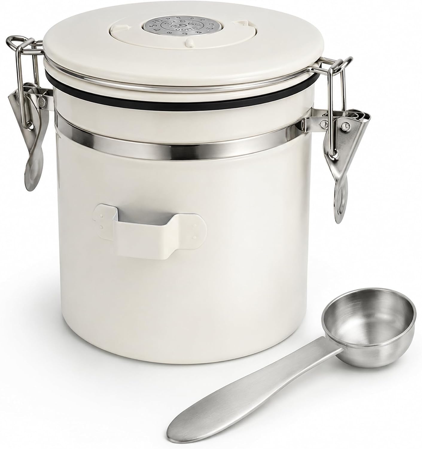 MEGAWISE 1.2L 304 Stainless Steel Coffee Canister with CO2 Valve