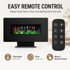 MEGAWISE 36-Inch Electric Fireplace Heater, Wall Mounted or Freestanding