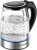MEGAWISE 1.8L Glass Electric Kettle, Auto Shut-Off, Boil-Dry Protection
