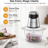 MEGAWISE Food Chopper 300W Electric Meat Grinder with Dual 1.8L Bowls