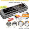MEGAWISE 80kPa Vacuum Sealer, One-Touch Automatic Food Saver with Dry Moist Fresh Modes, Portable Vacuum Sealing Machine with 10 Vacuum Bags & Cutter