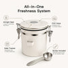 MEGAWISE 1.2L 304 Stainless Steel Coffee Canister with CO2 Valve