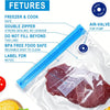 MEGAWISE 39pcs Vacuum Sealer Bags with Pump, Reusable Food Storage Bags
