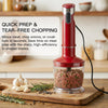 MEGAWISE Immersion Hand Blender, 800W 5-in-1 Stick Blender (Red)