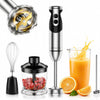 MegaWise 5-in-1 Hand Blender, Powerful Immersion Stick Blender with Titanium Reinforced Blades, 12-Speed Control, Includes Chopper, Beaker, Whisk & Frother for Smoothies & Baby Food