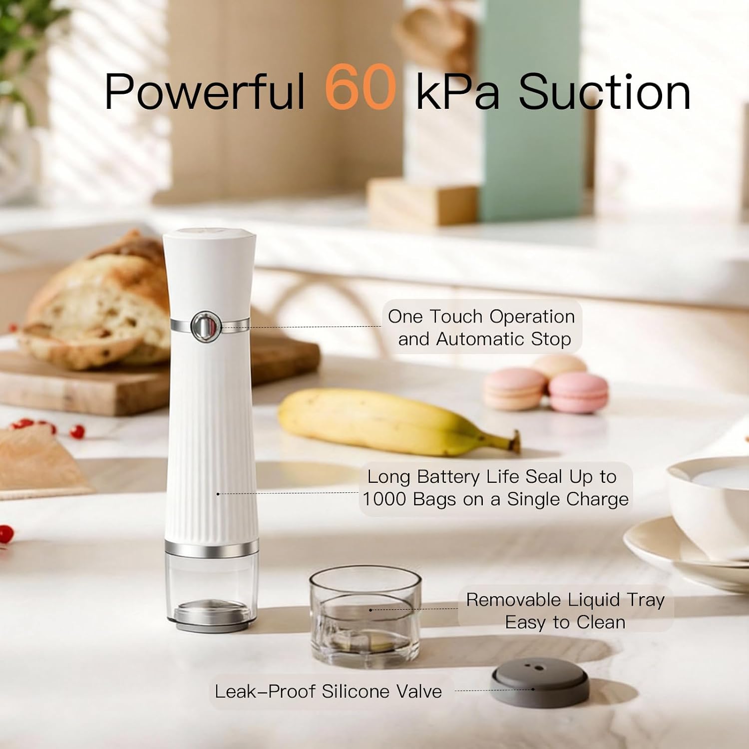 MEGAWISE Portable Vacuum Sealer, Handheld Food Sealer for Home & Travel