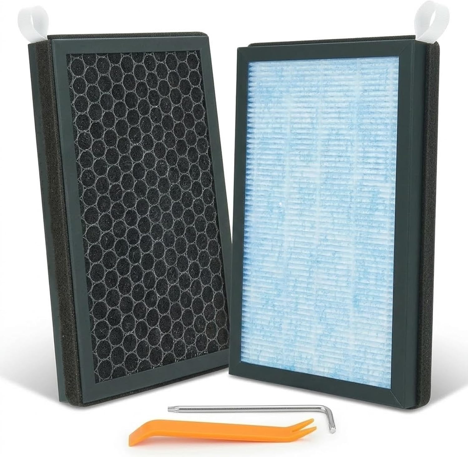 MEGAWISE HEPA Cabin Air Filter for Tesla Model 3 & Model Y (2-Pack), Upgraded Activated Carbon Interior Air Filters, High-Efficiency Replacement for OEM Cabin Filter
