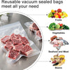 MEGAWISE Reusable Vacuum Zipper Bags, 8.5 x 8.5 in, 20 Pack, BPA-Free