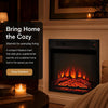 MEGAWISE 18 Inch Electric Fireplace Insert, 1400W Heater, Realistic Flame