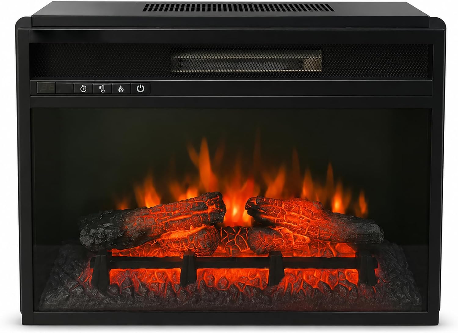 MEGAWISE Electric Fireplace Insert, 23-Inch, 1400W Heater and Timer