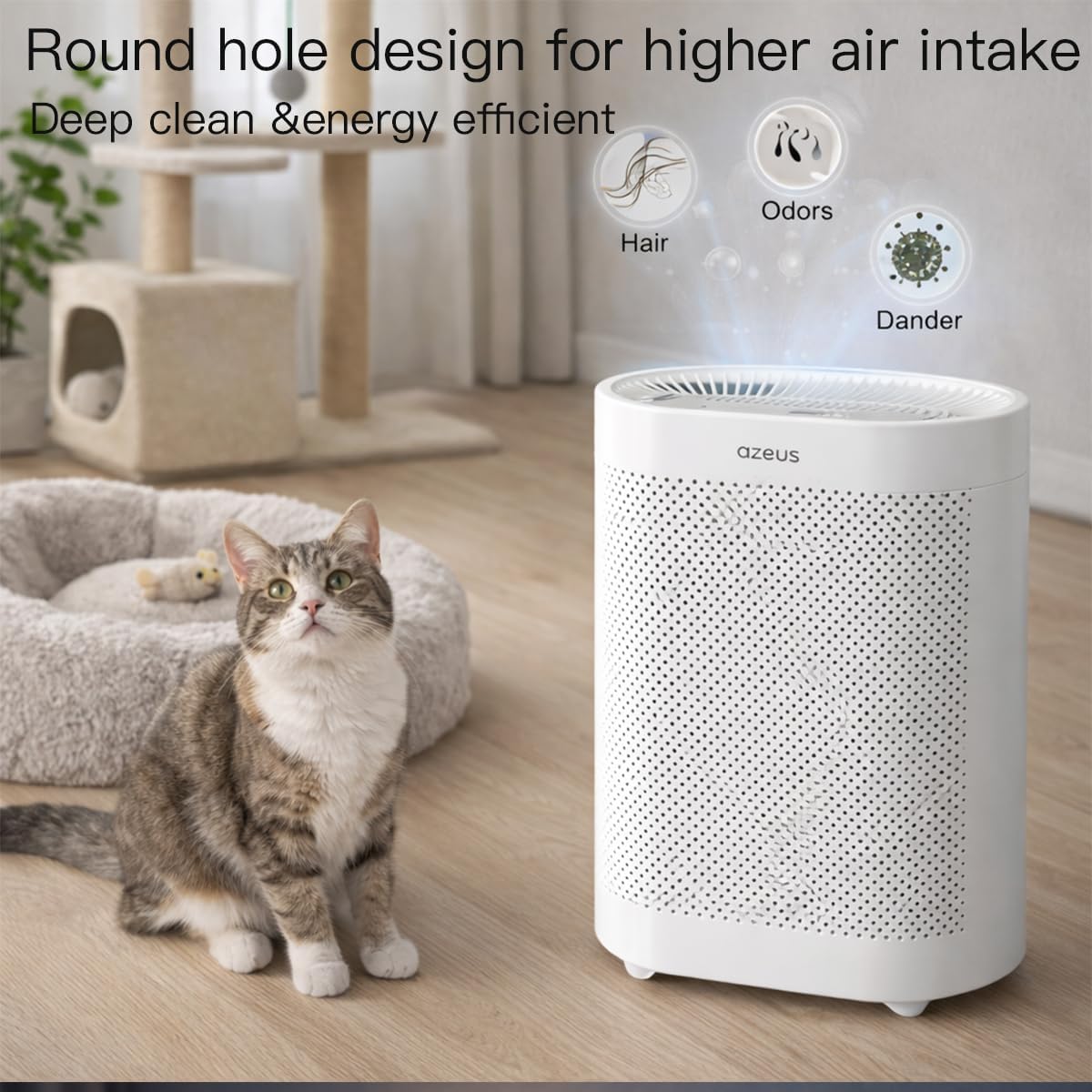 MEGAWISE True HEPA Air Purifier for Home,Quiet Cleaner for Bedroom & Pets
