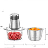 MEGAWISE Food Chopper 300W Electric Meat Grinder with Dual 1.8L Bowls