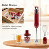 MEGAWISE Immersion Hand Blender, 800W 5-in-1 Stick Blender (Red)