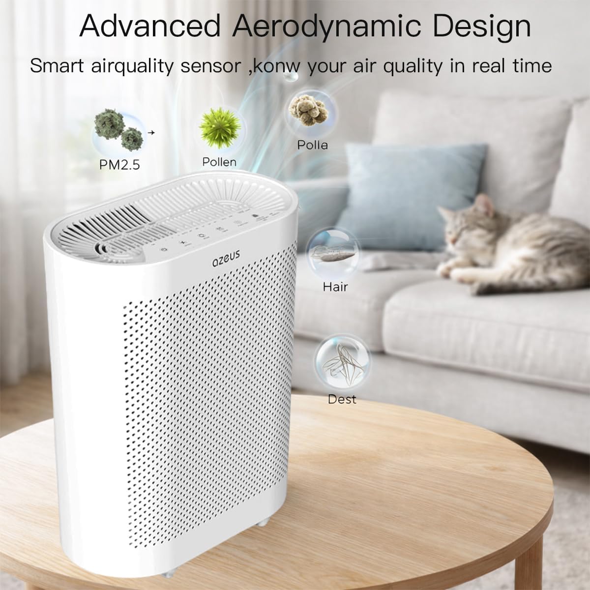 MEGAWISE True HEPA Air Purifier for Home,Quiet Cleaner for Bedroom & Pets
