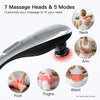 MEGAWISE Cordless Back Massager for Shoulders, Waist, Legs, Rechargeable 3200mAh Battery, 5 Speed and 5 +2 Massage Nodes 5 Hard, 2 Soilicone Nodes, Massage While Moving Around