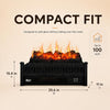 MEGAWISE Electric Fireplace Heater, Freestanding, 1400W with Remote & Timer