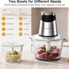 MEGAWISE 500W Electric Food Chopper Meat Grinder for Kitchen, Steel Blades