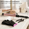 MEGAWISE Pro 1.25 Inch Ceramic Barrel Hair Curling Iron with 60s PTC Fast Heating, Anti-Scald Grip & Tip, Auto Shut Off, 360° Swivel Cord, 2 Clips & Heat-Resistant Glove Included