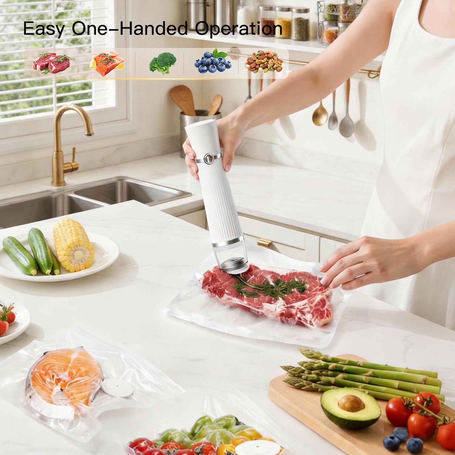 MEGAWISE Portable Vacuum Sealer, Handheld Food Sealer for Home & Travel