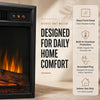 MEGAWISE 23-Inch Electric Fireplace Insert, 1400W Heater with Remote