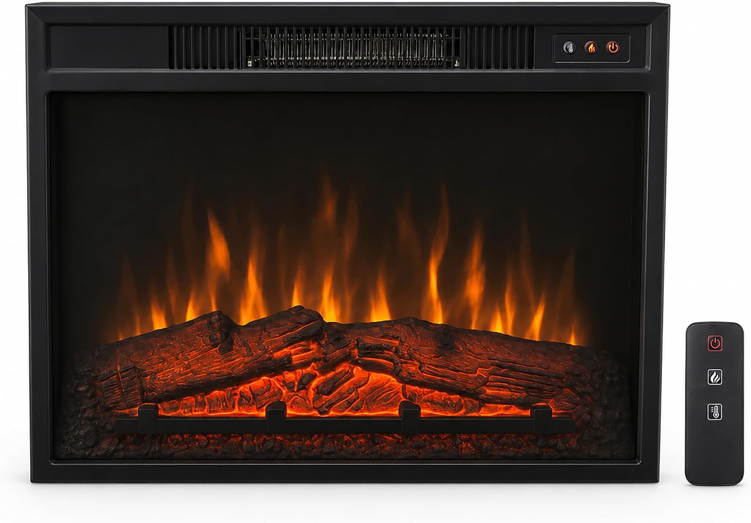 MEGAWISE 23-Inch Electric Fireplace Insert, 1400W Heater with Remote