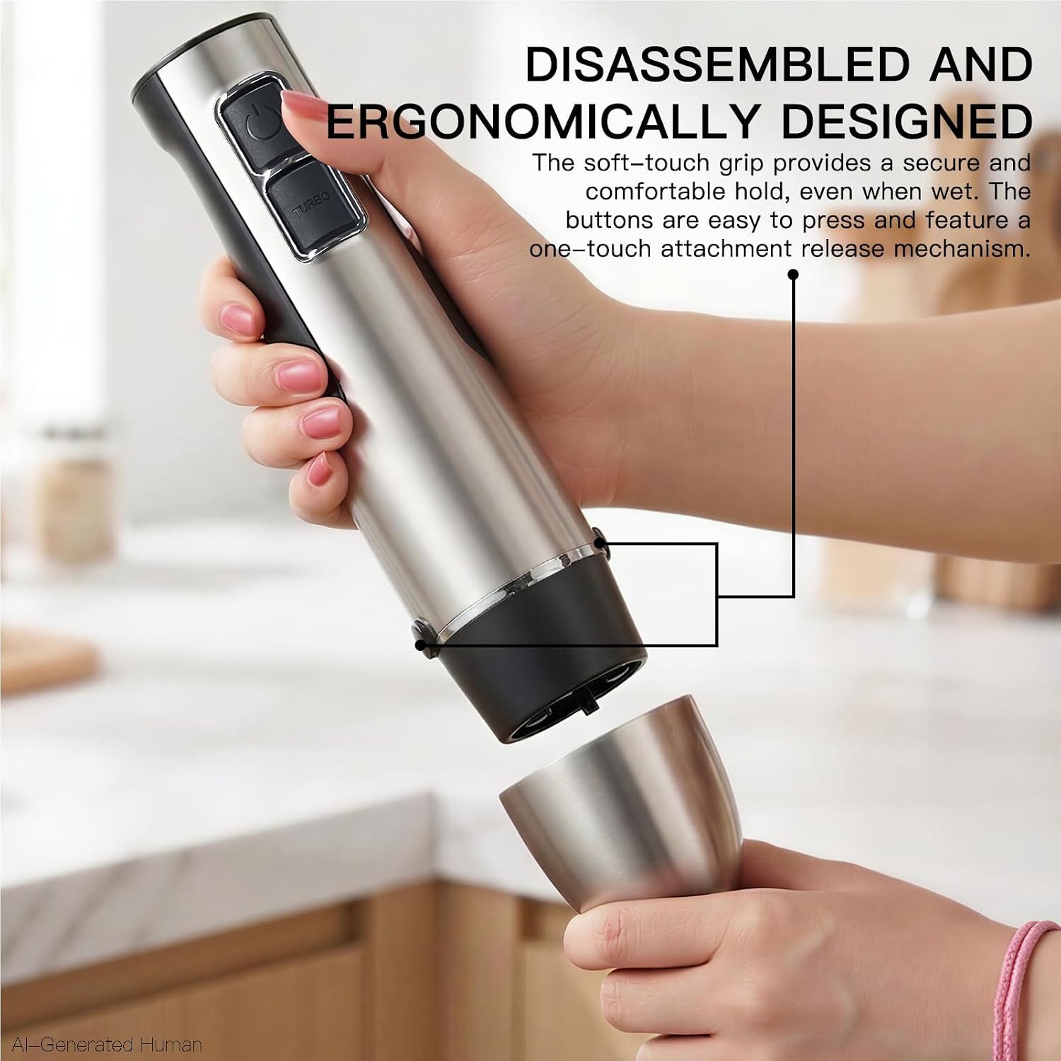 MEGAWISE HB-2080 Immersion Hand Blender, 1000W 5-in-1 Stick Blender