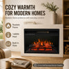 MEGAWISE Electric Fireplace Insert, 23-Inch, 1400W Heater and Timer