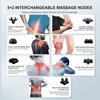 MEGAWISE Cordless Handheld Back Massager w/Rechargeable 3200mAh Battery, 5 Speed and 5 +2 Massage Nodes with Hard, Medium and 2 Soft Silicone Nodes; Massage While Moving Around (Pearl White)