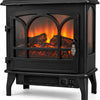 MEGAWISE 1400W Electric Fireplace Stove, 3-Sided View, LED Flame