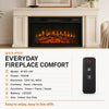 MEGAWISE 23-Inch Electric Fireplace Insert, 1400W Heater with Remote
