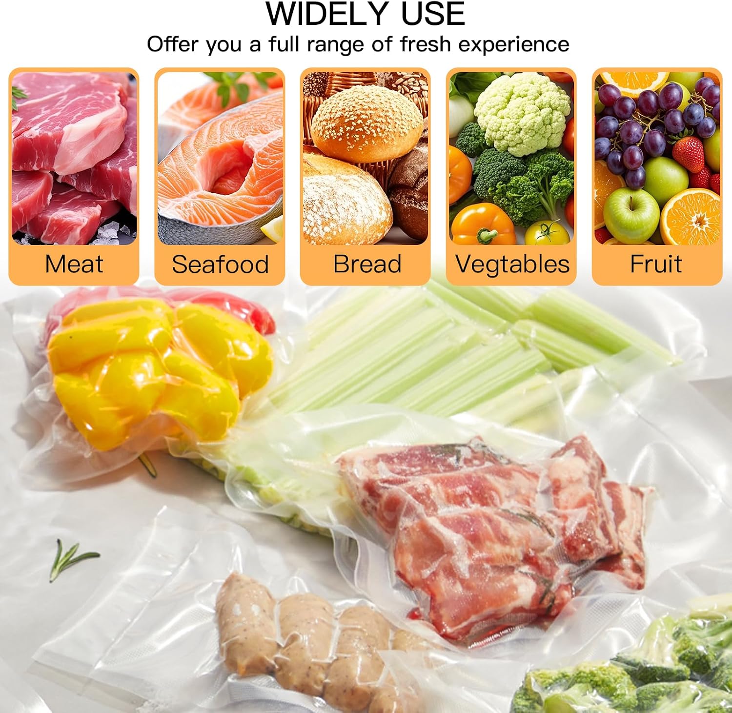 MEGAWISE 8 in x 21.6 ft Vacuum Sealer Roll, Embossed, Custom Size