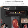 MEGAWISE Model B 2025 Vacuum Sealer | Powerful & Compact | One-Touch Automatic Food Sealer for Cold, Wet, Moist, and Dry Foods | Compatible with Thick, Medium, and Thin Bags | OMNI MACHINE (Black)