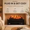 MEGAWISE Electric Fireplace Heater, Freestanding, 1400W with Remote & Timer